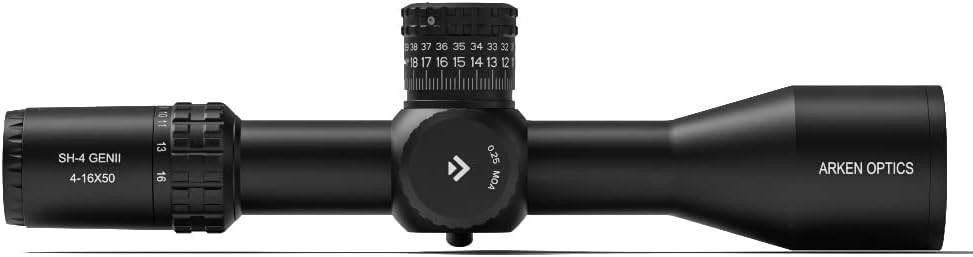 Arken Optics SH4 Gen 2 4-16×50 FFP Rifle Scope | VPR MIL Illuminated Reticle | Zero Stop | 34mm Tube