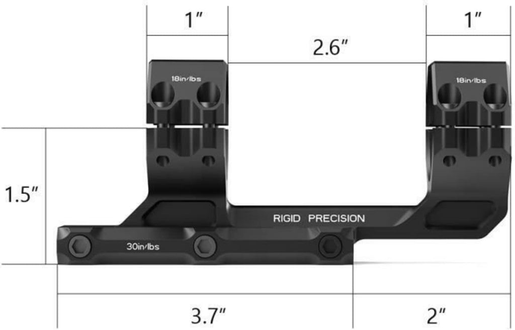 Arken Optics ARP-34 Cantilever Scope Mount | 34mm | 20 MOA | Precision AR Mount