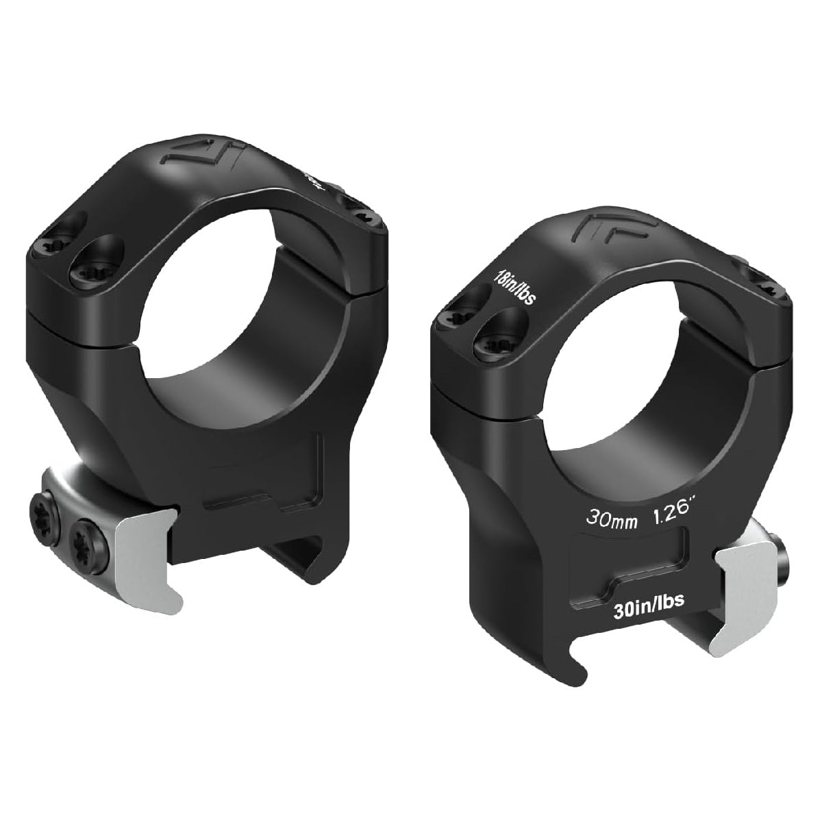 Arken Optics Halo Ti™ Titanium Rifle Scope Rings | 30mm | 1.26” Medium | MIL-STD Picatinny