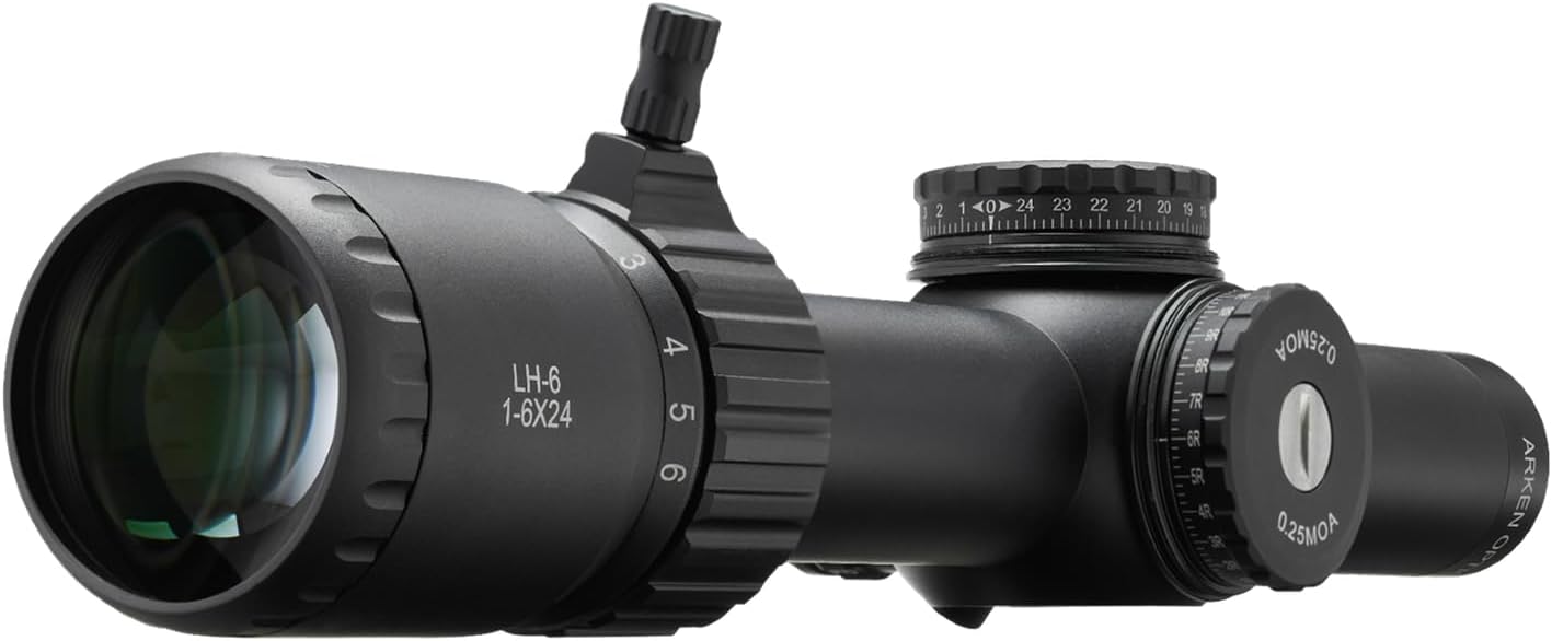 Arken Optics LH-6 1-6×24 SFP Rifle Scope | Illuminated Reticle | 30mm Tube | Lightweight LPVO