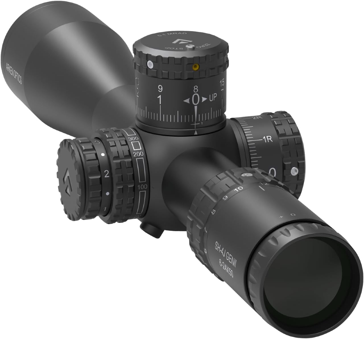 Arken Optics SH4J 6-24×50 FFP Rifle Scope | VHR MOA Illuminated Reticle | Zero Stop | 34mm Tube