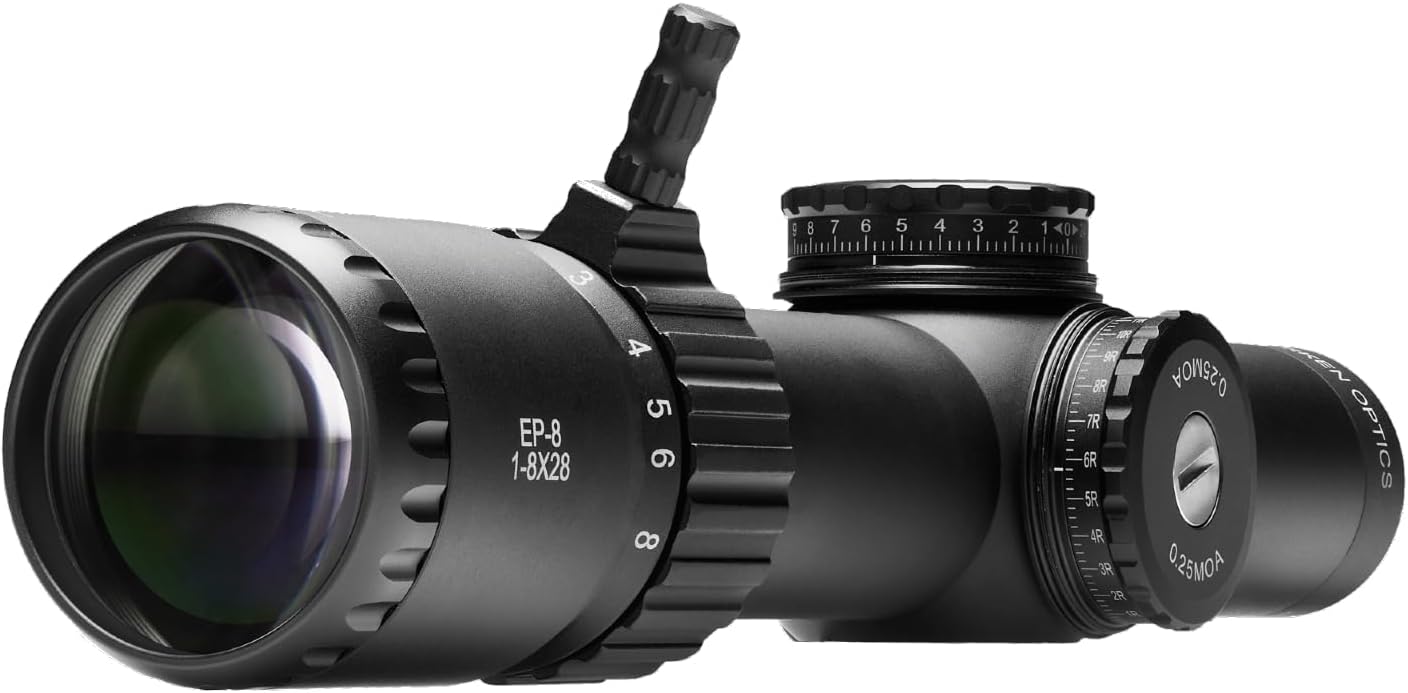 Arken Optics EP-8 LPVO 1-8×24 FFP Rifle Scope | Illuminated Reticle | Zero Stop | 34mm Tube